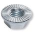Ribbed nuts, with flange, steel 10, zinc flake coating